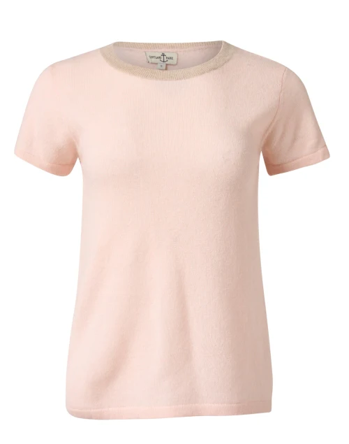 Pink Cashmere Ringer Top