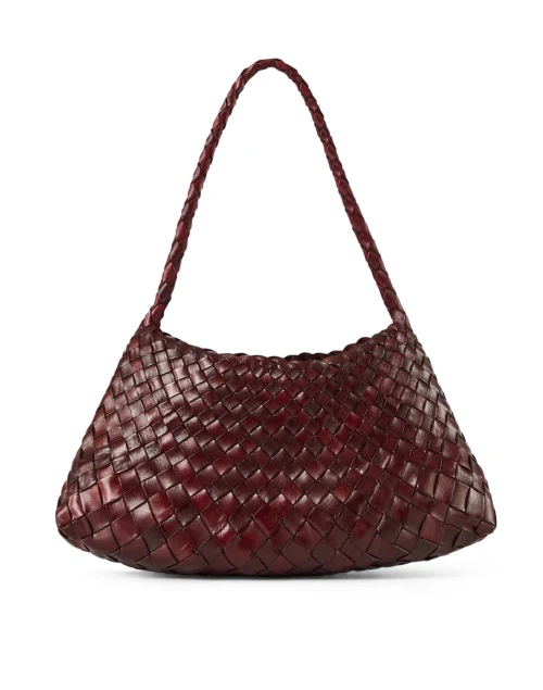 Rosanna Bordeaux Woven Leather Shoulder Bag
