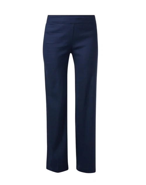 Flavia Navy Linen Wide Leg Pant