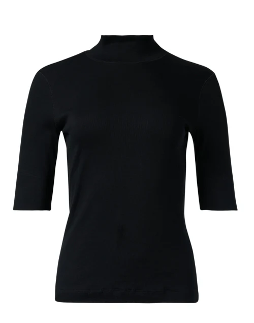 Black Mock Neck Top