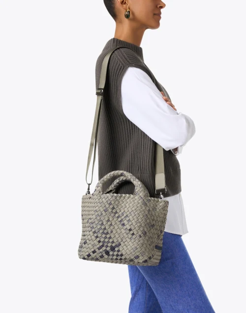 St. Barths Small Neptune Multi Plaid Woven Handbag