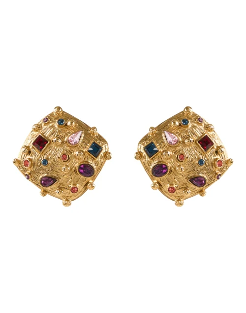 Deon Multi Stone Stud Earrings