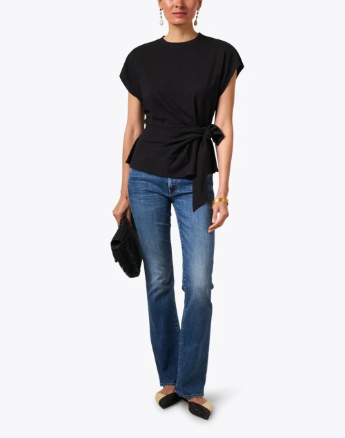 Nina Black Cotton Top