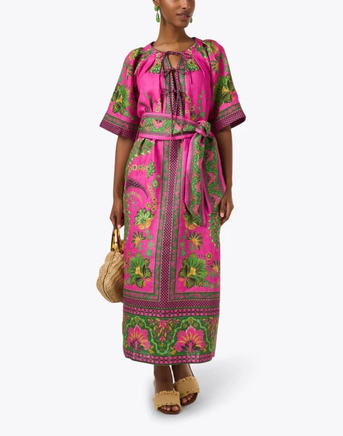Ana Pink Tropical Printed Dress