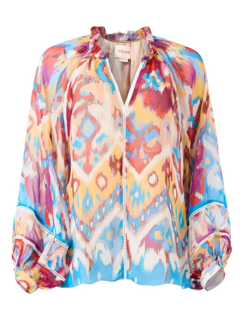 Luz Multicolor Ikat Blouse
