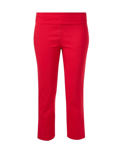 Red Stretch Cropped Pant