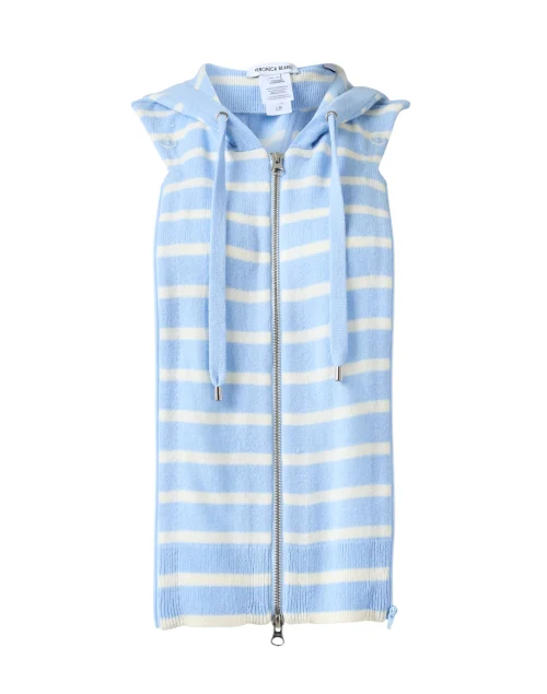 Blue and Ivory Striped Dickey