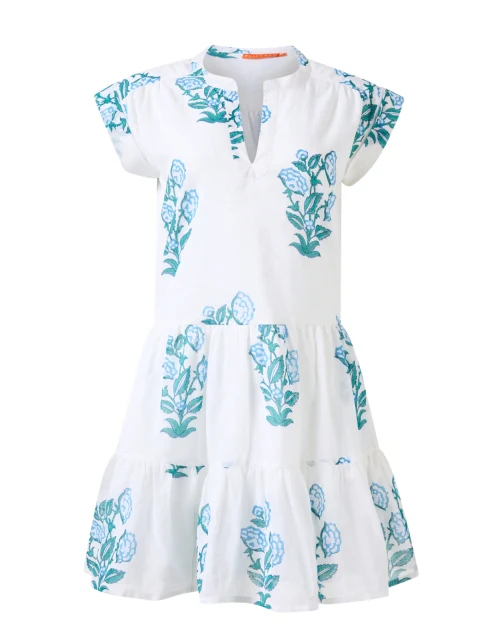 Salvia White Floral Print Dress