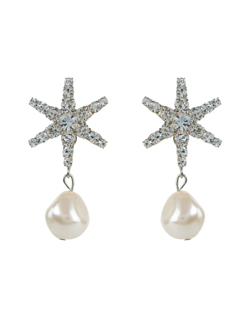 Aruna Crystal Pearl Drop Earrings