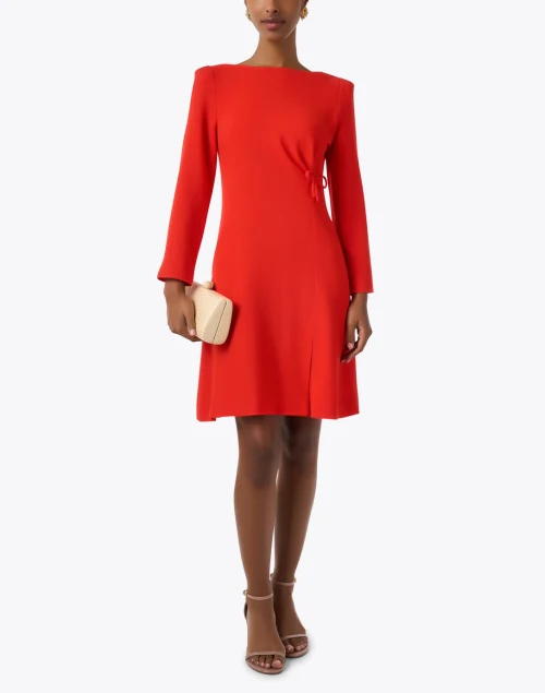Vale Red Wool Crepe Dress