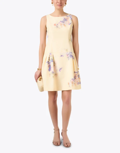 Yellow Floral Print Dress