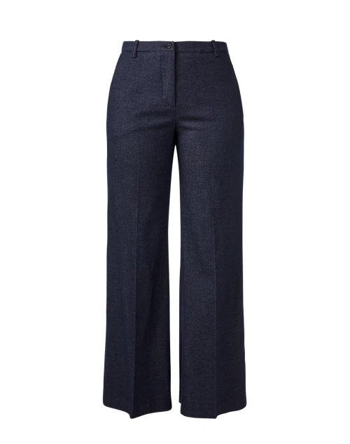 Navy Wide Leg Trouser Pant
