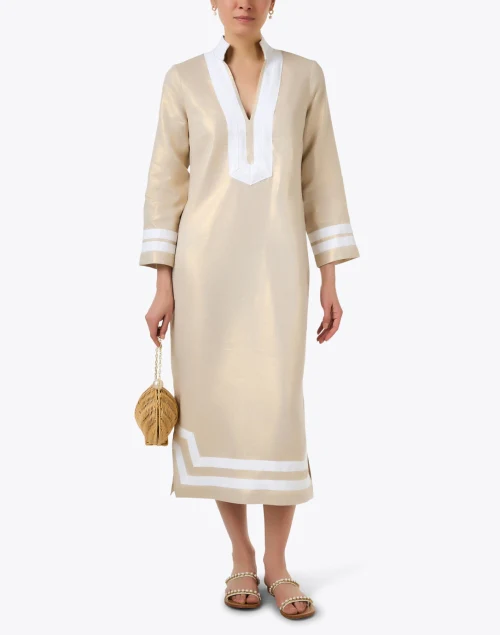 Gold Linen Tunic Dress