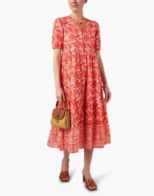 Daphne Red Print Dress