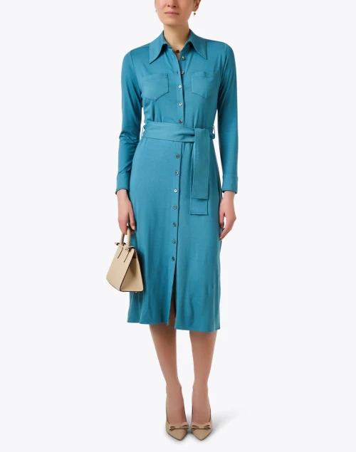Victoria Blue Shirt Dress