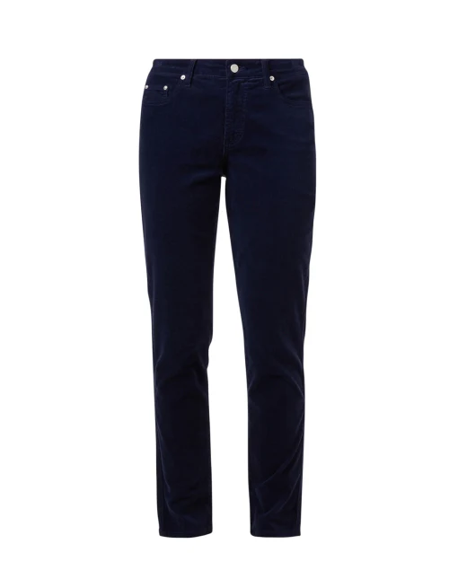 Navy Corduroy Straight Leg Pant