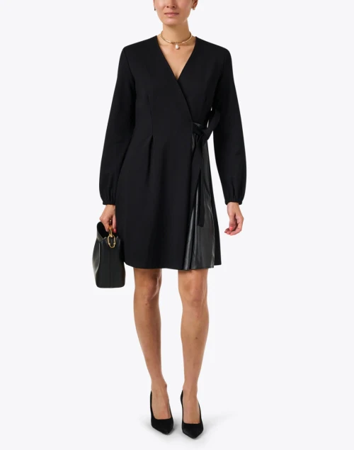 Cennare Black Mixed Media Dress