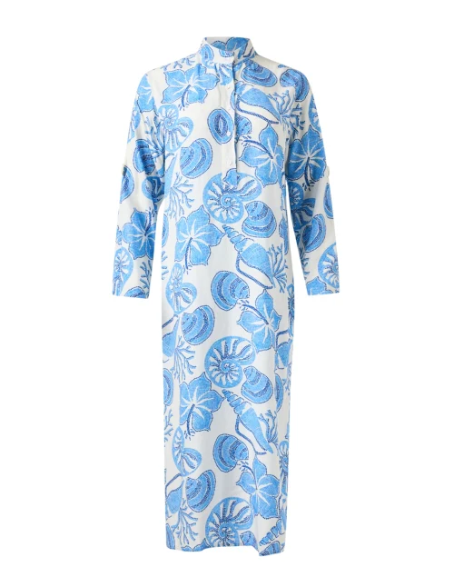 Traveler Blue Hibiscus Print Dress