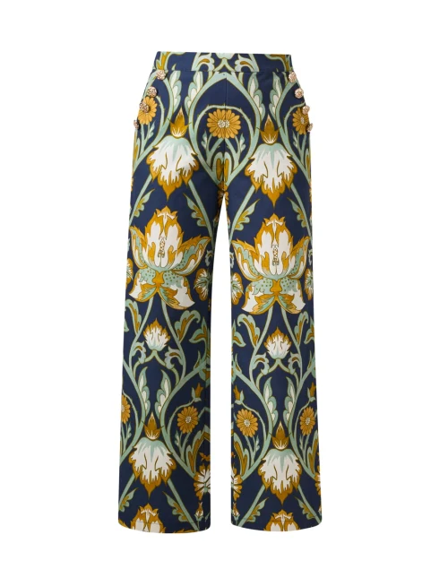 Antonella Navy Floral Wide Leg Pant