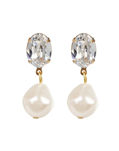 Tunis Crystal and Pearl Drop Earrings