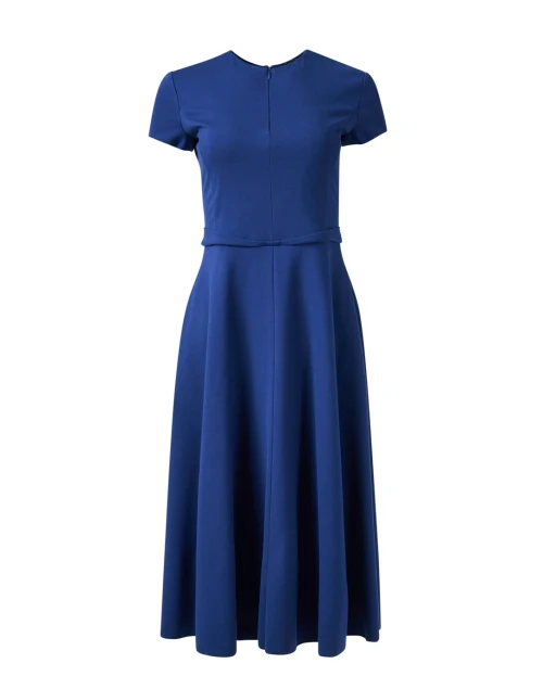 Blue Fit and Flare Zip Dress