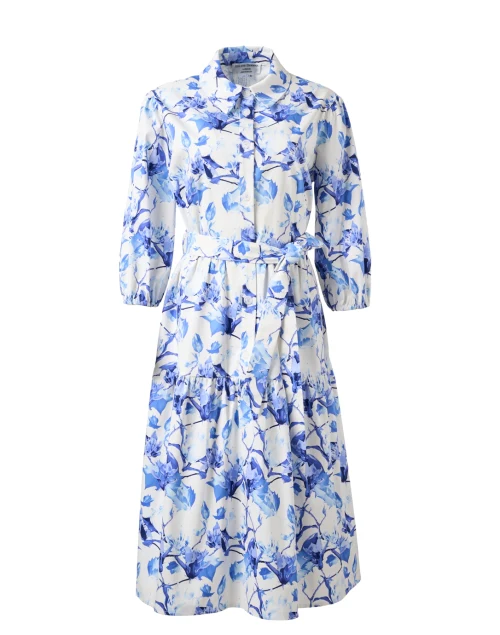 Cassie Blue Floral Print Dress