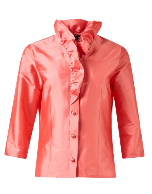 Celine Coral Silk Shirt
