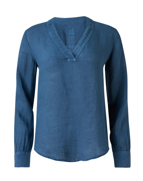 Navy Linen Shirt