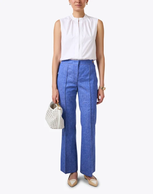 Olympia White Cotton Blouse