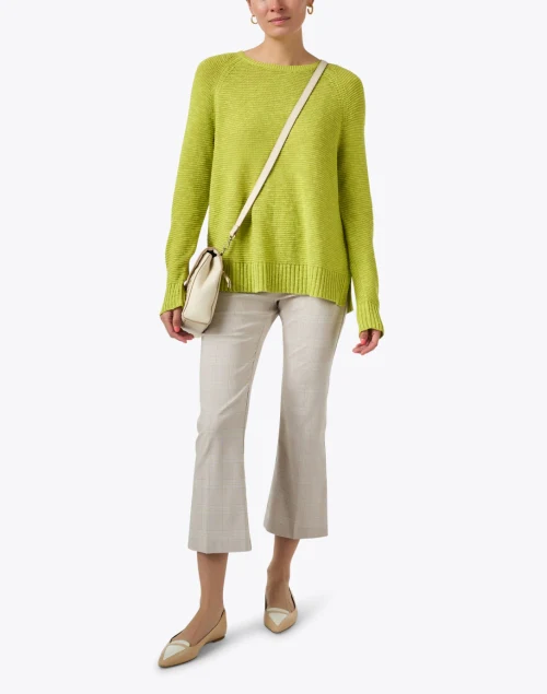 Leo Neutral Plaid Crop Flare Pant
