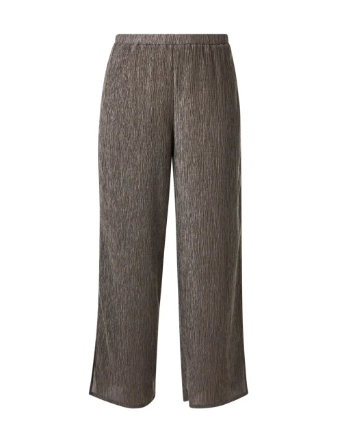 Cascade Taupe Plisse Wide Leg Pant