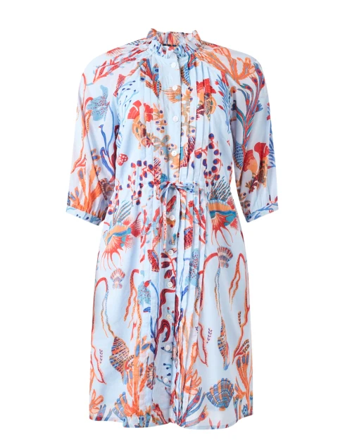 Benita Ocean Print Cotton Dress