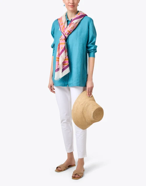 White Stretch Slim Ankle Pant