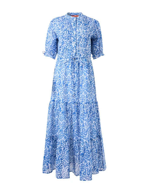 Cypress Blue Floral Cotton Dress