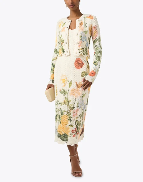 Jolene White Floral Crochet Cardigan