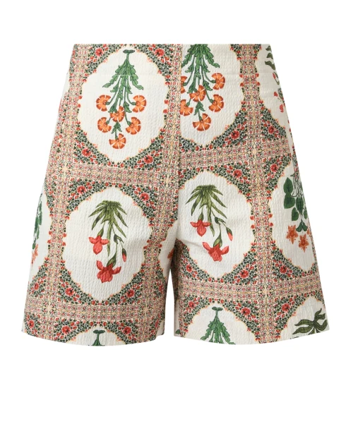 Sandra Floral Print Seersucker Shorts