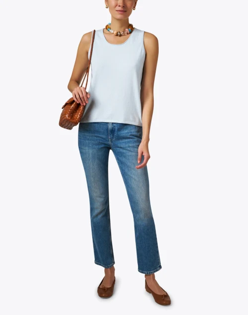 Blue Cotton Cashmere Tank