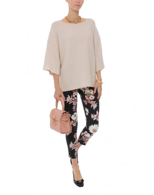 Navy Night Garden Print Stretch Cotton Jean