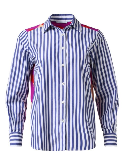 Striped Floral Back Blouse