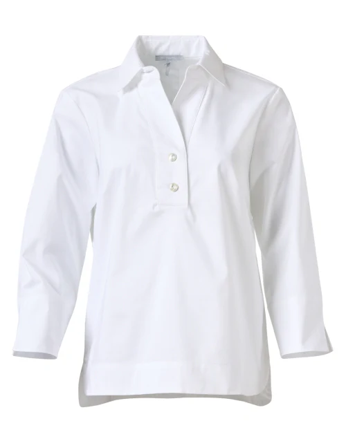 Aileen White Cotton Top
