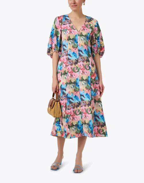 Multi Floral Print Dress