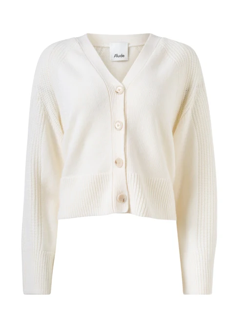 White Wool Cashmere Cardigan