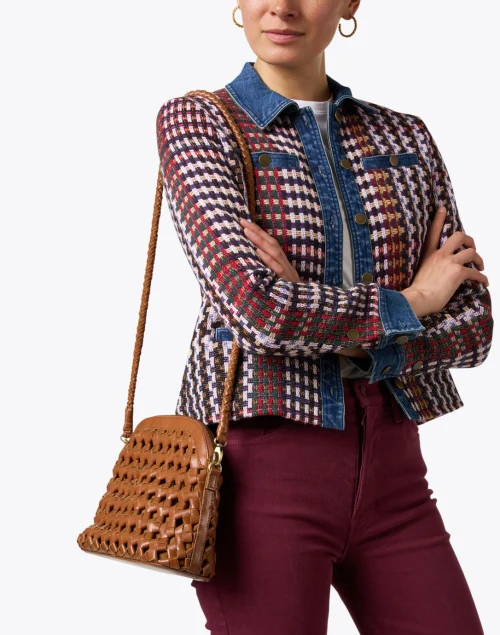 Carmen Brown Knotted Leather Crossbody Bag