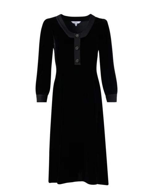 Cordelia Black Velvet Dress