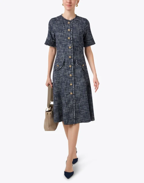 Suzie Indigo Tweed Dress