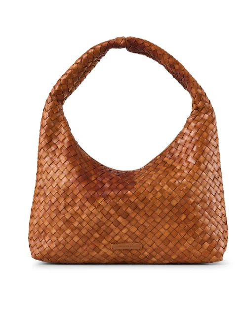 Willow Brown Woven Leather Shoulder Bag