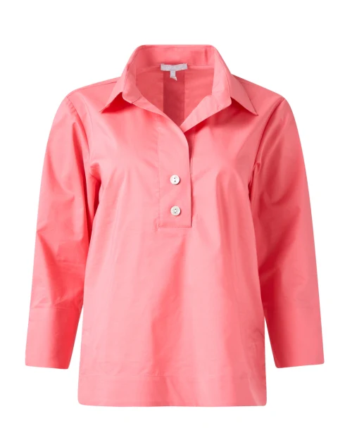 Aileen Coral Cotton Blend Top