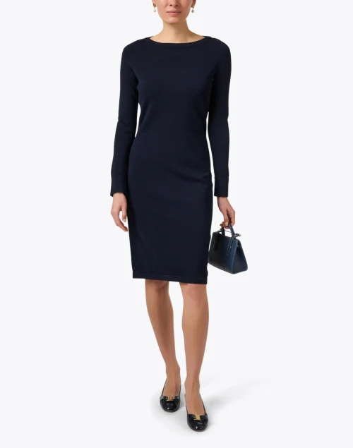 Navy Boatneck Dress