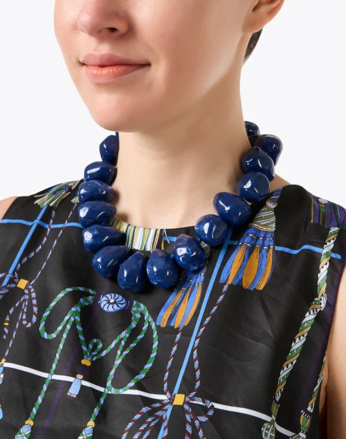 Lapis Pebble Necklace