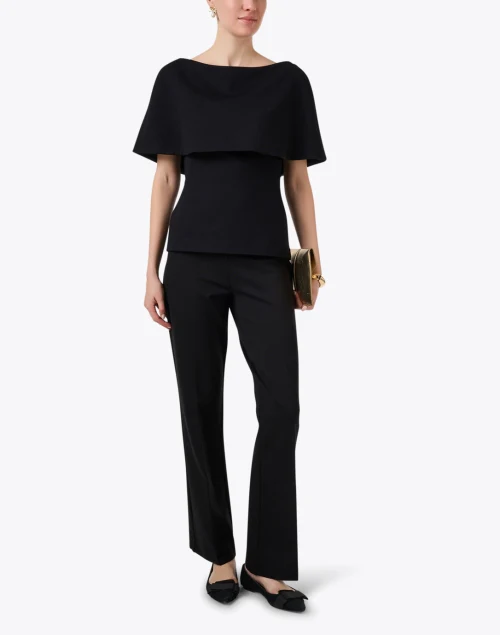 Black Ponte Flare Pant